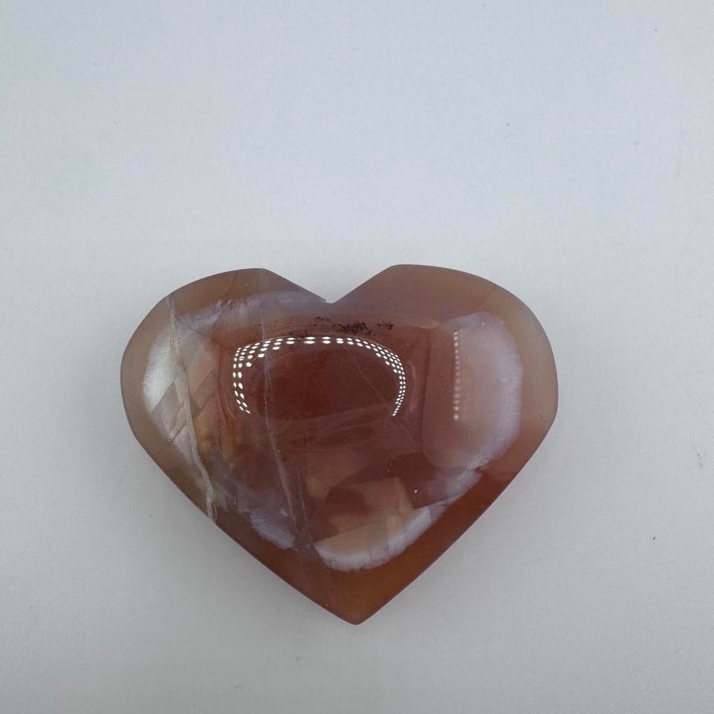 Heart shaped pink agate Heart Crystal